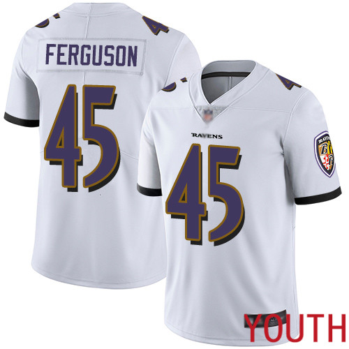 Baltimore Ravens Limited White Youth Jaylon Ferguson Road Jersey NFL Football #45 Vapor Untouchable